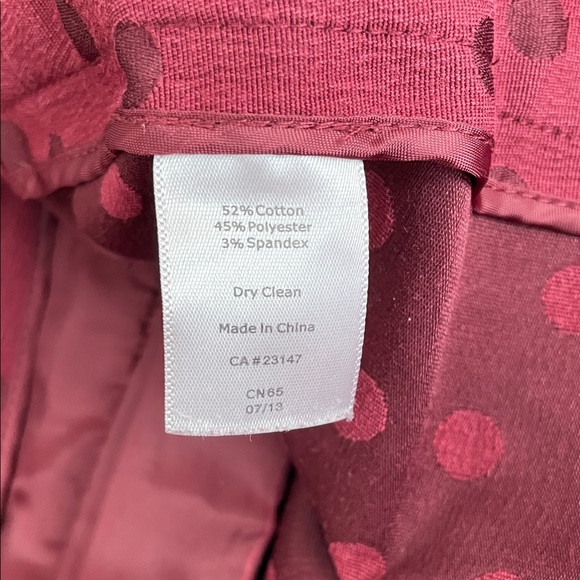 Talbots Burgundy Cropped Pants - Picture 4 of 8